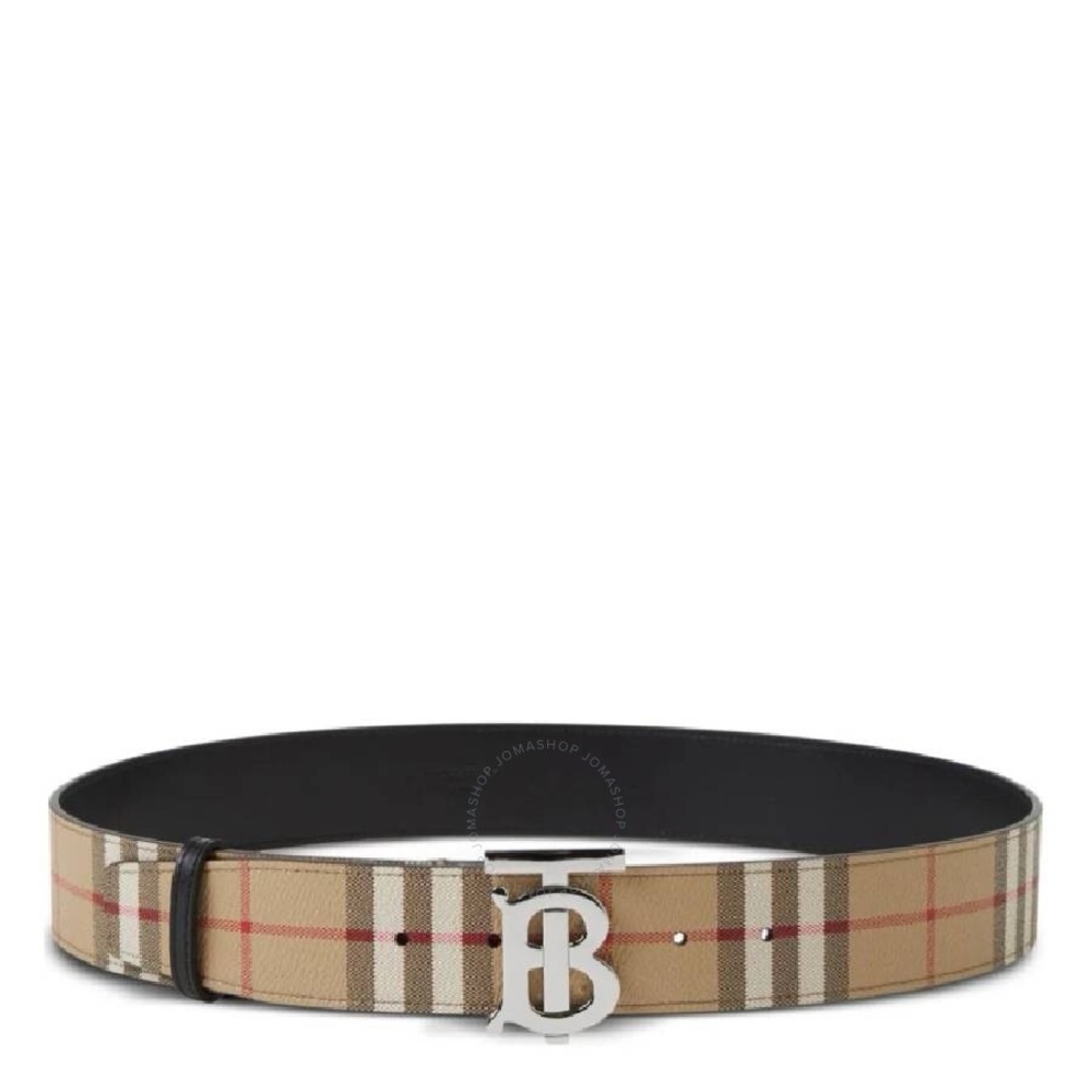 Burberry Tan Plaid “TB” Belt
